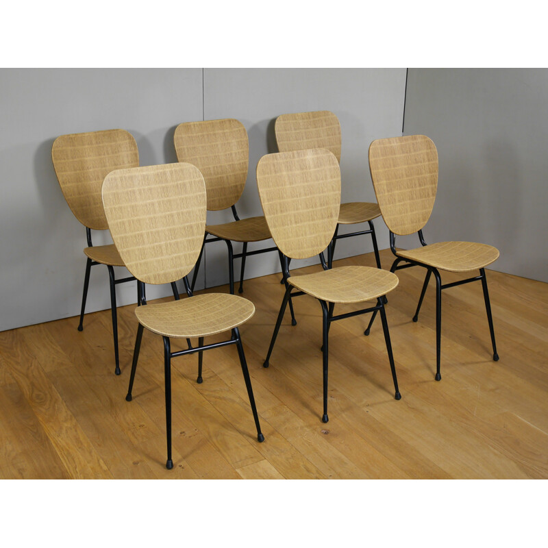 Set of 6 mid-century design chairs - 1950