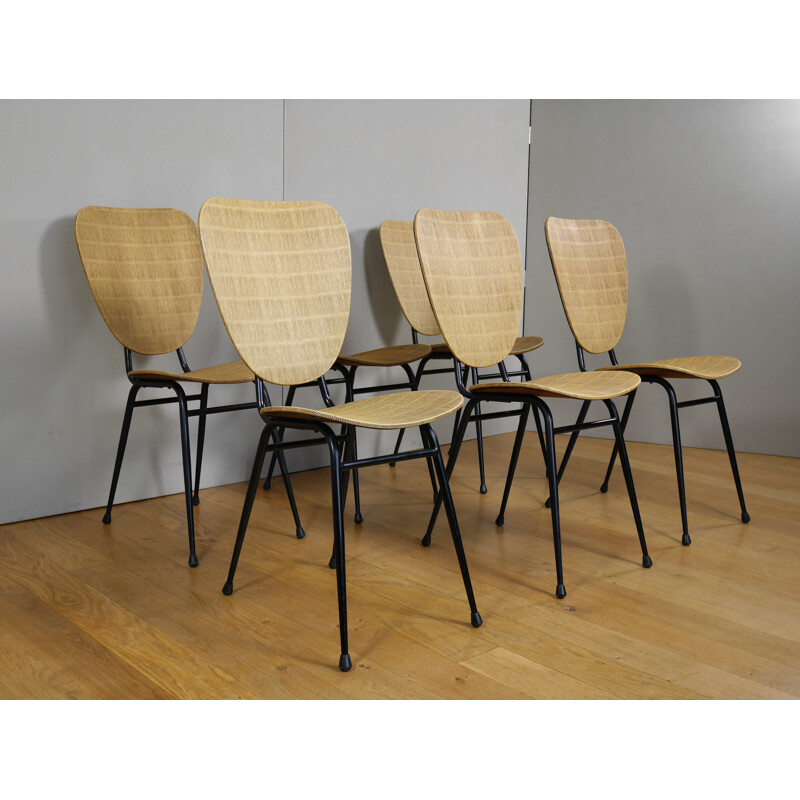 Set of 6 mid-century design chairs - 1950