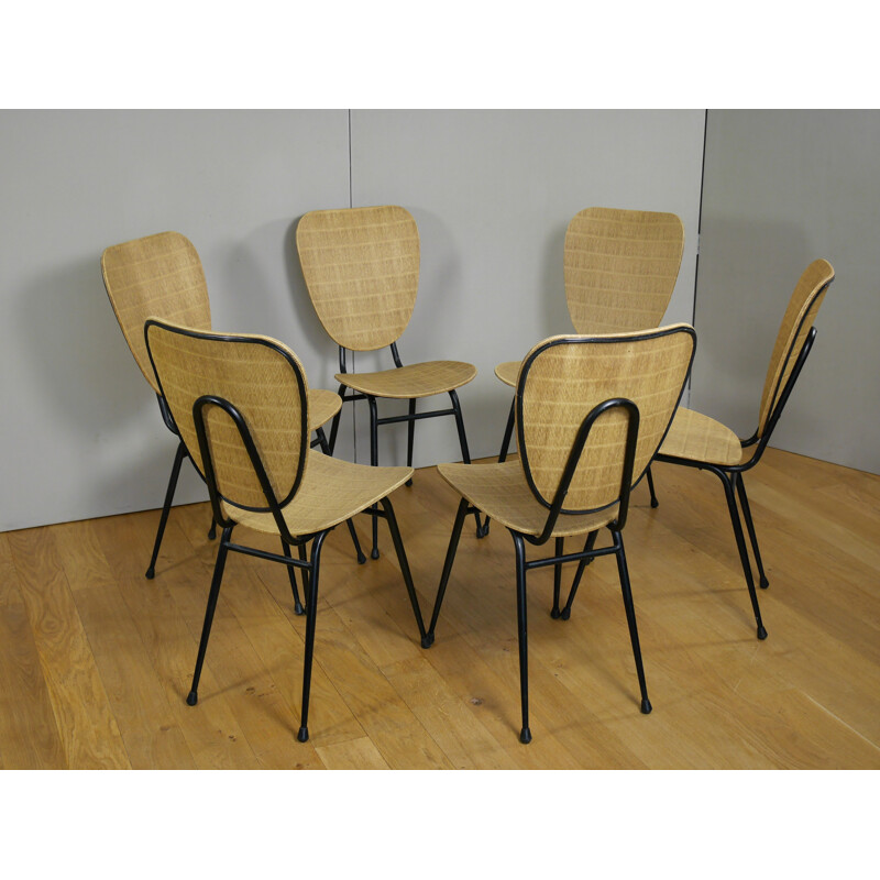 Set of 6 mid-century design chairs - 1950