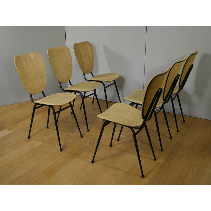 Set of 6 mid-century design chairs - 1950