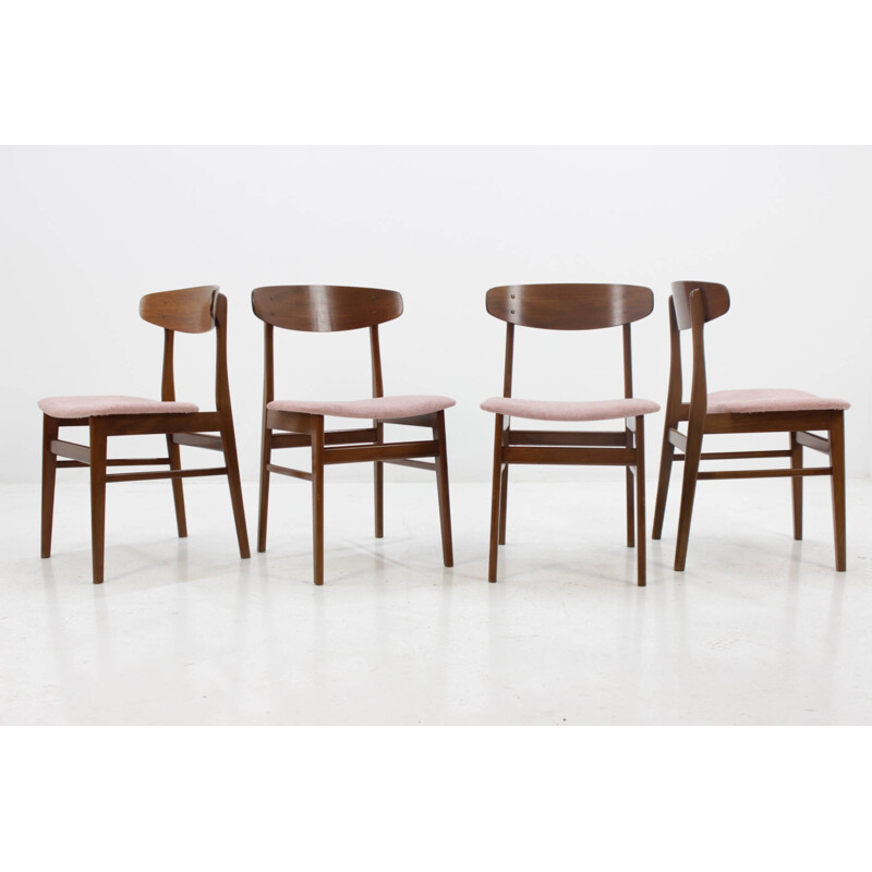 Set Of Four Teak Chairs for SAX Denmark - 1960s