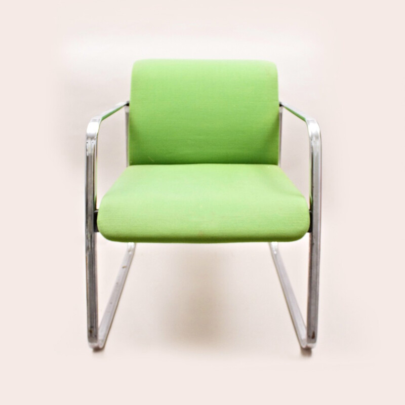 "Tubular" armchair and chair, Peter J.PROTZMAN - 1970s