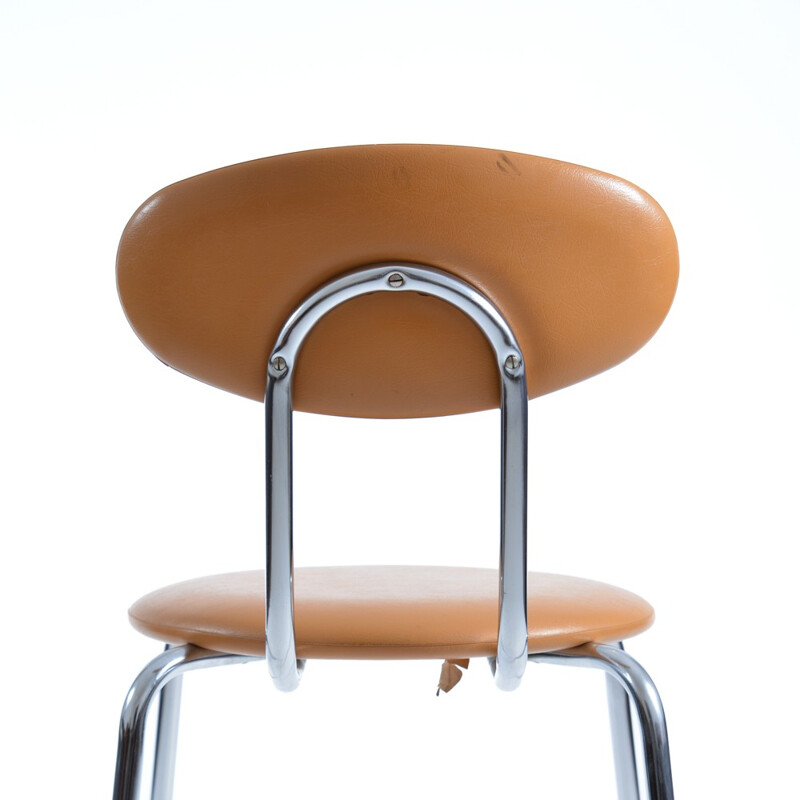 Vintage chairs in imitation leather and chrome by Kovona, Czechoslovakia 1970