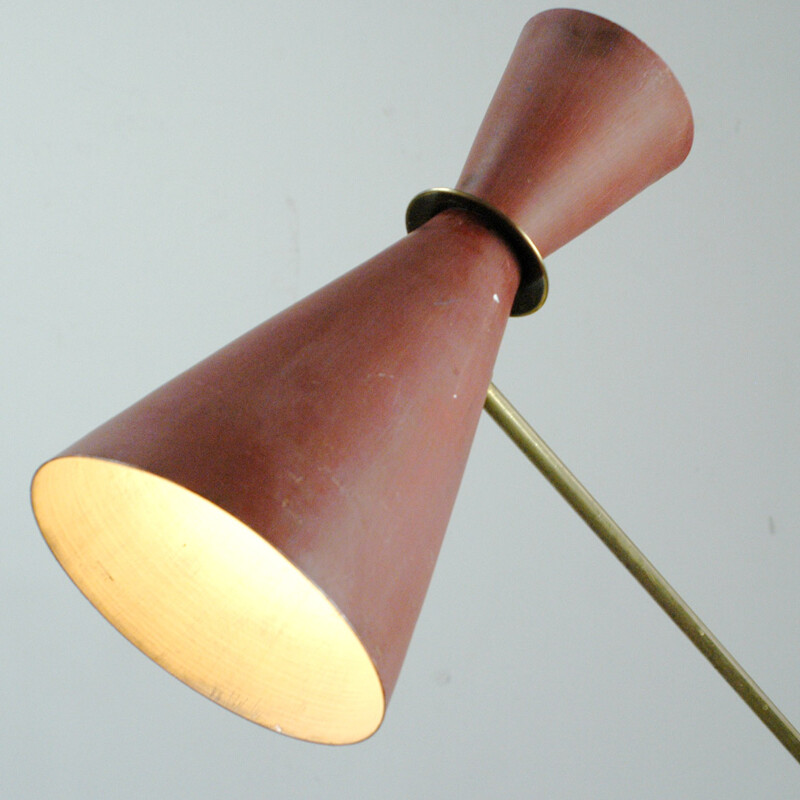 Italian vintage "Diabolo" Brass Floorlamp - 1950s