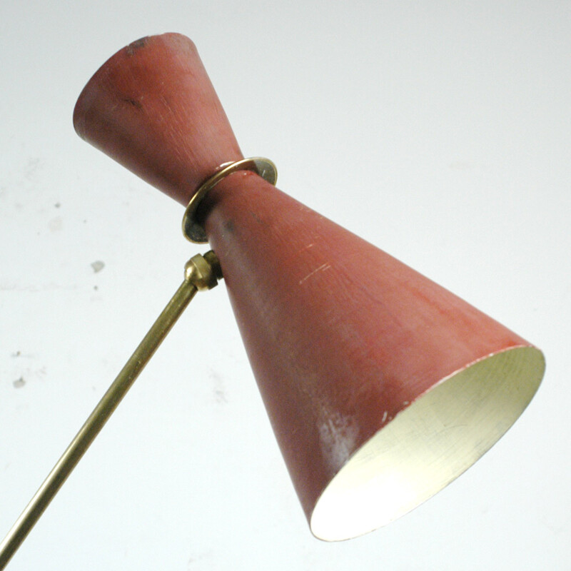 Italian vintage "Diabolo" Brass Floorlamp - 1950s