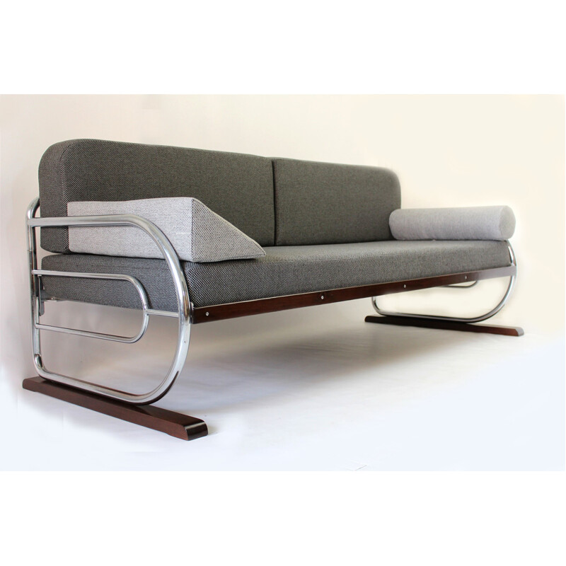 Chrome Tubular Framed Sofa from Hynek Gottwald - 1930s