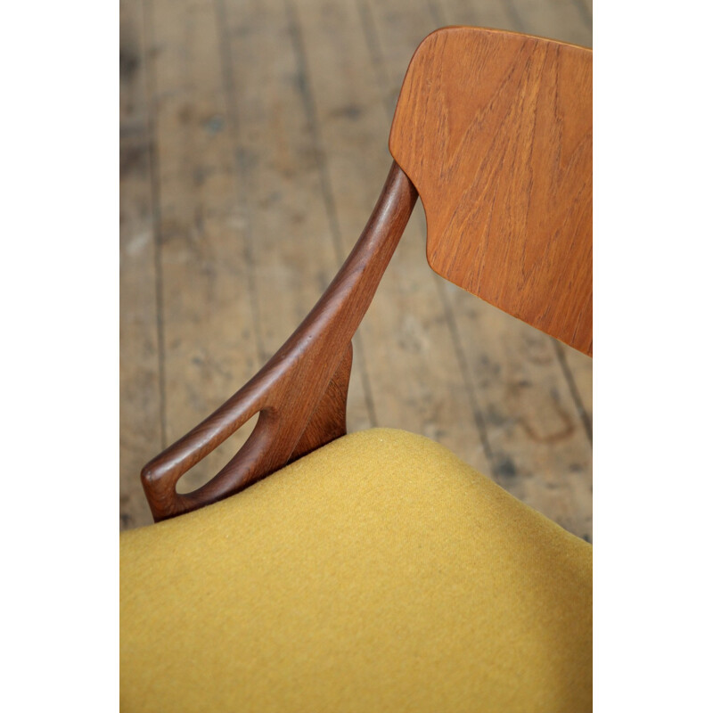 Mustard Yellow Occasional Chair by Arne Hovmand Olsen for Mogens Kold Møbelfabrik - 1950s