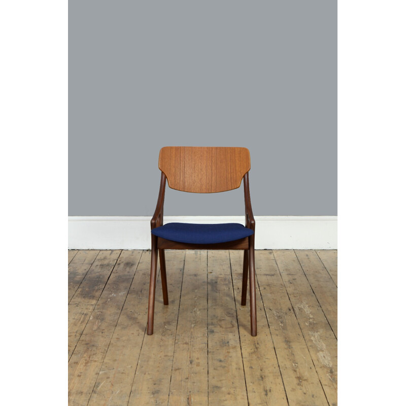 Blue Occasional Chair by Arne Hovmand Olsen for Mogens Kold Møbelfabrik - 1950s