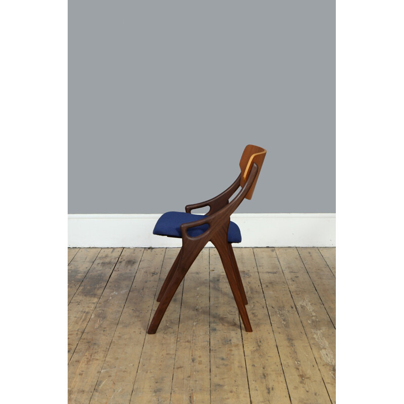 Blue Occasional Chair by Arne Hovmand Olsen for Mogens Kold Møbelfabrik - 1950s