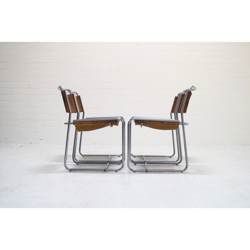 Suite de 4 chaises à repas SE18 par Claire Bataille & Paul Ibens pour 't Spectrum - 1970