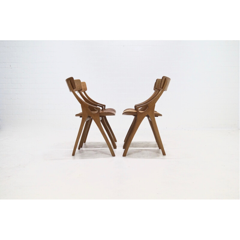 Suite de 4 chaises à repas par Hovmand Olsen pour Mogens Kold - 1950