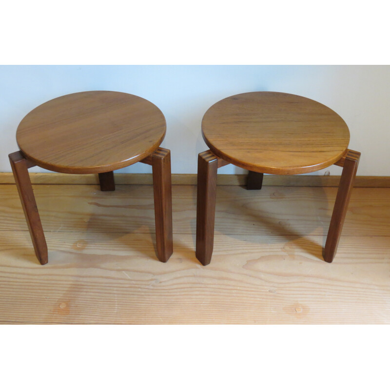 Pair of mid-century stacking tables - 1960s