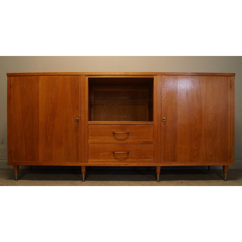 French sideboard with light oak - 1960s