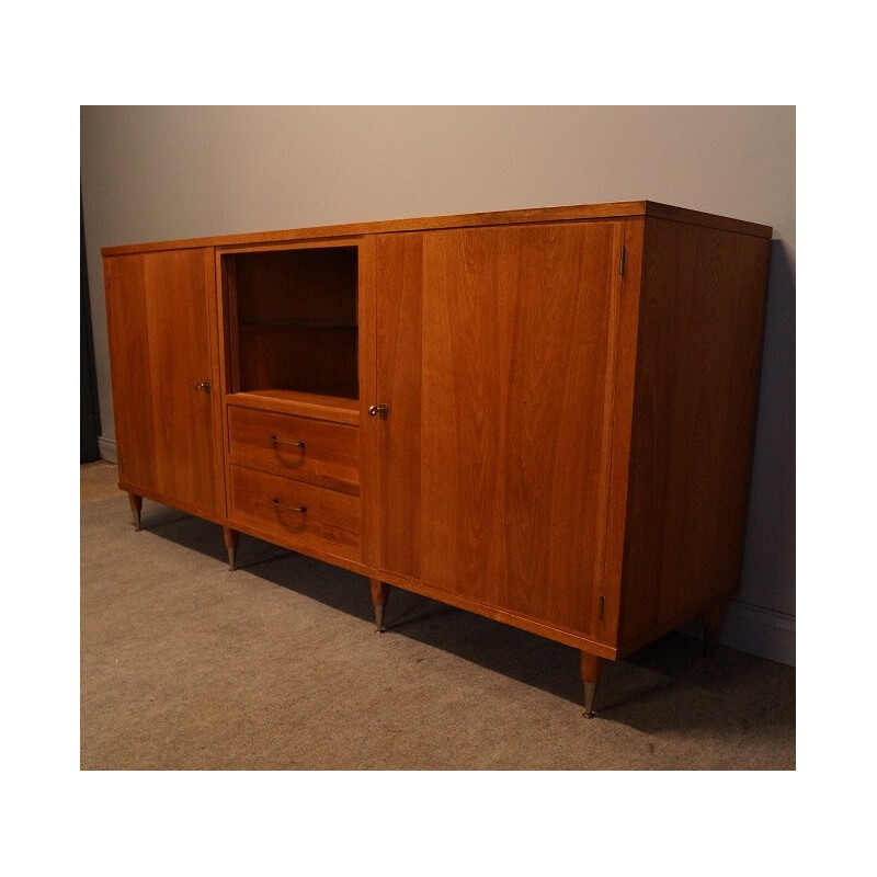 French sideboard with light oak - 1960s