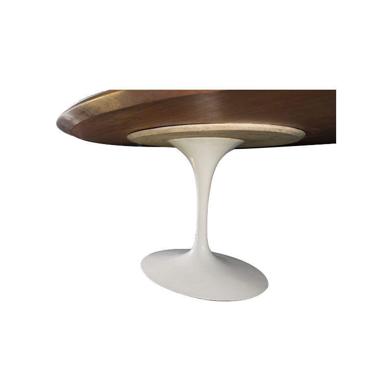 Mid-century Oval Tulip dining table in wood, Eero Saarinen for Knoll - 1960s