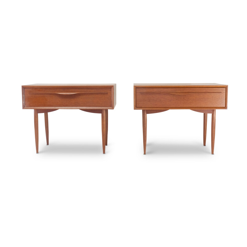 Bedside tables in wood for Swiss Teak - 1950s