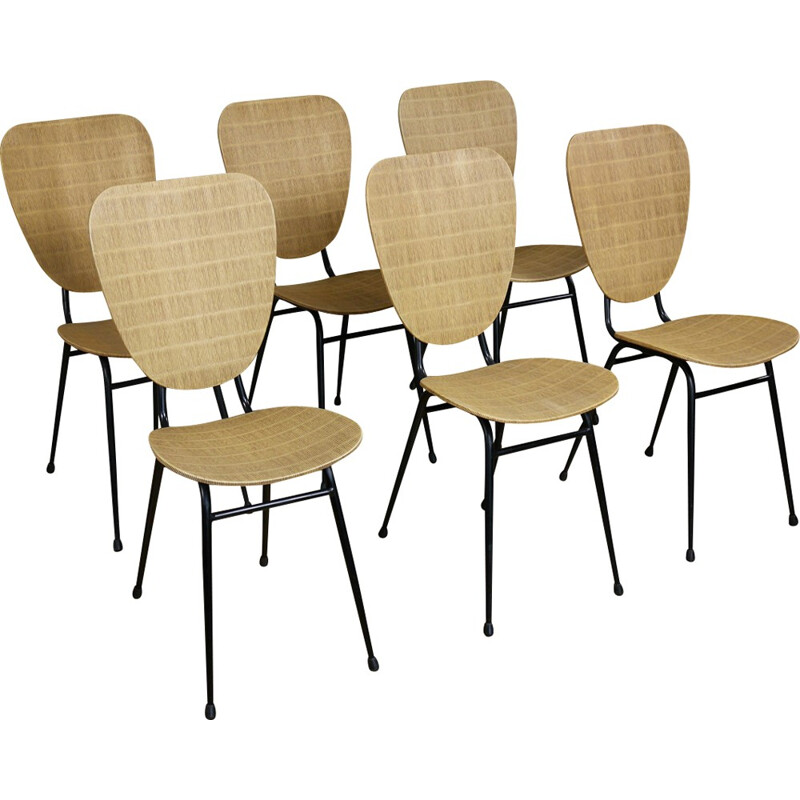 Set of 6 mid-century design chairs - 1950