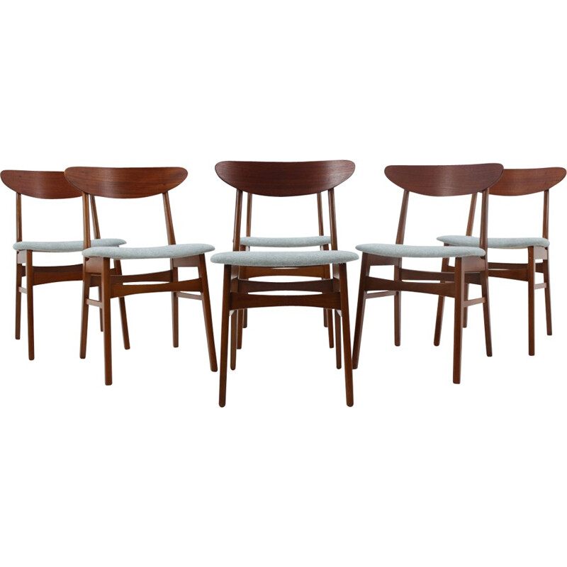 Set Of Six Teak Chairs by Fastrup Denmark - 1960s