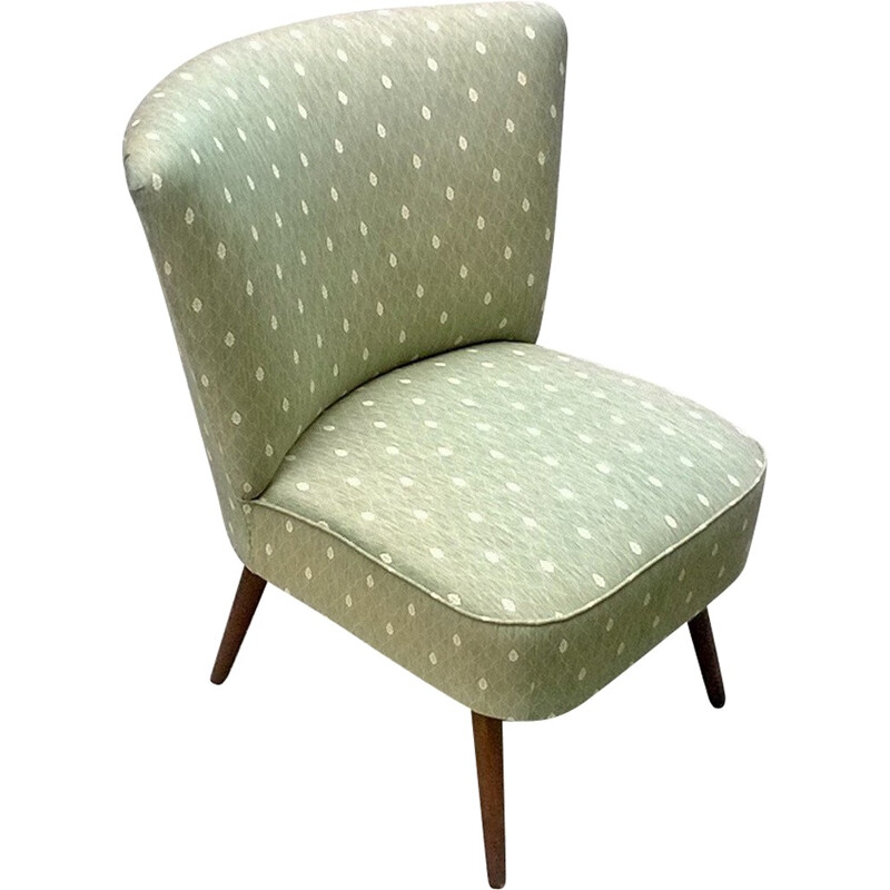 Vintage cocktail green water armchair - 1960s