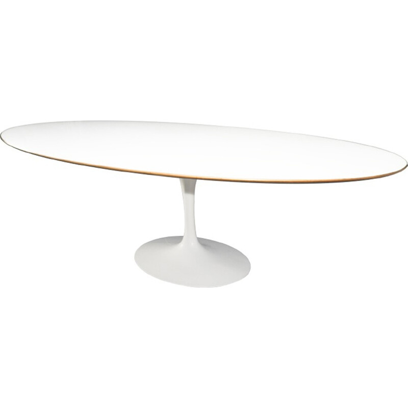 Mid-century Oval Tulip dining table in wood, Eero Saarinen for Knoll - 1960s