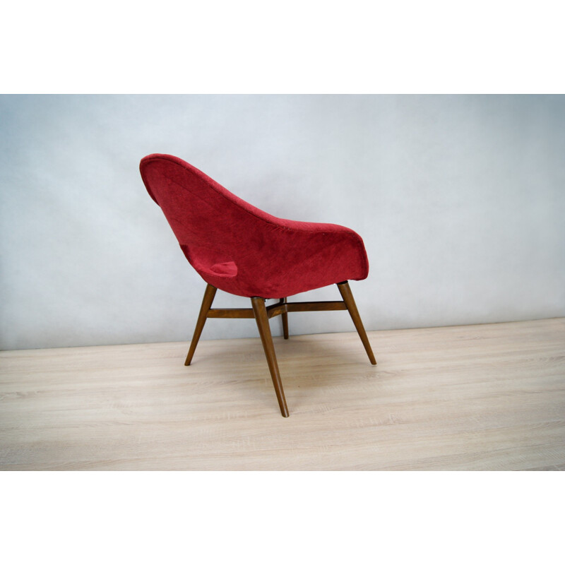 Pair of Red Shell armchairs by František Jirak - 1960s