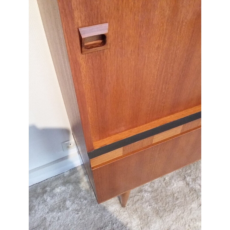 Sideboard in teak and glass - 1960s