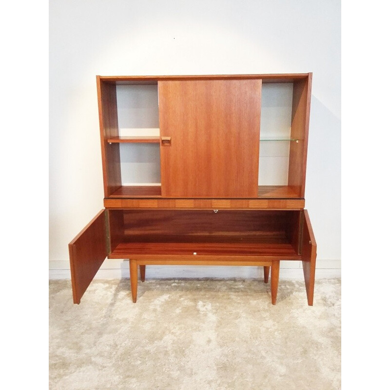 Sideboard in teak and glass - 1960s