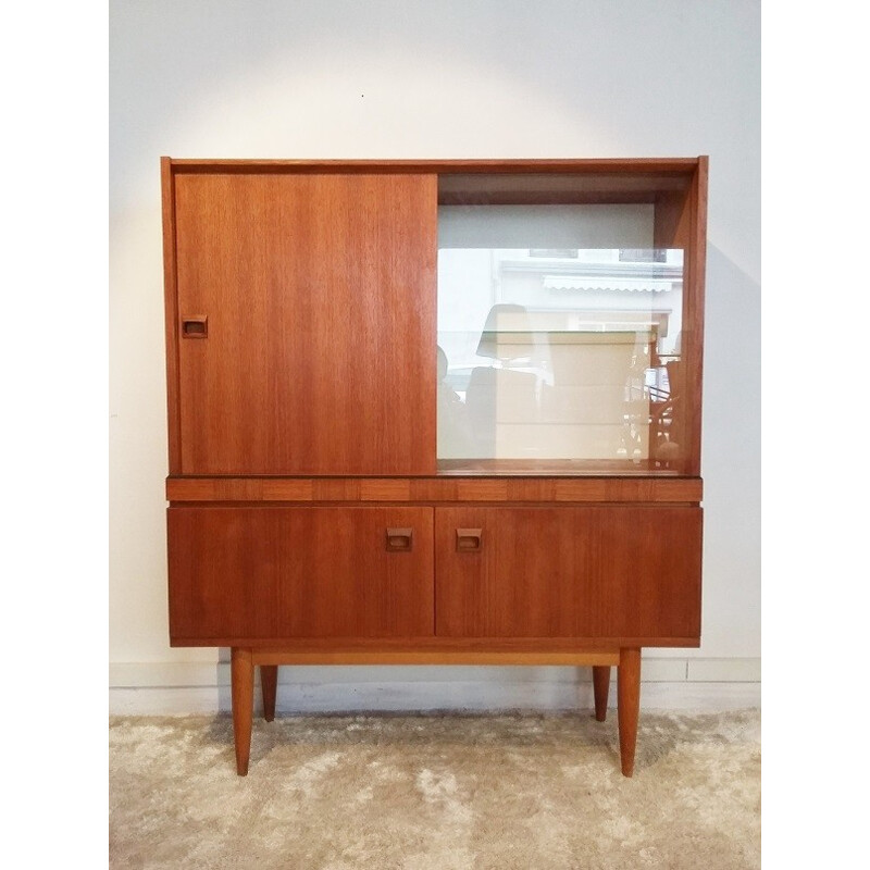 Sideboard in teak and glass - 1960s