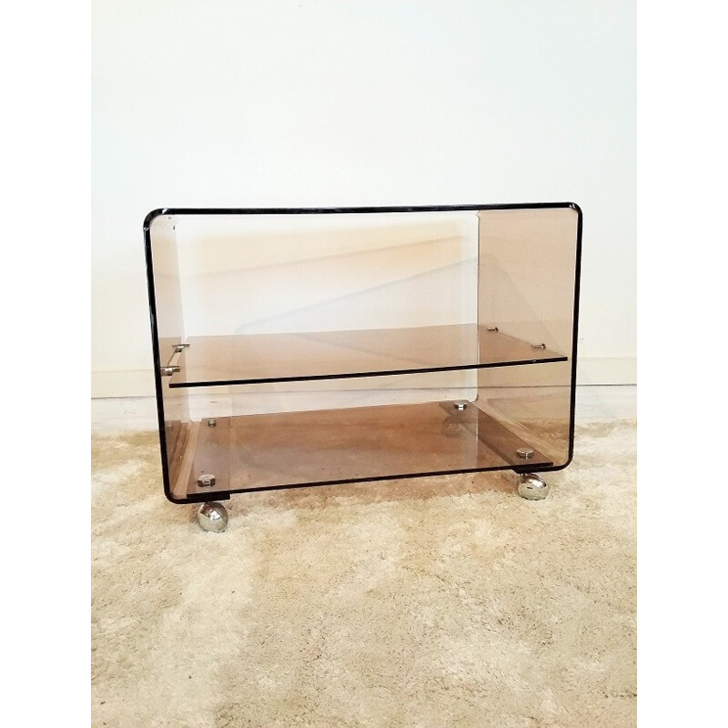 Bedside table in plexiglass by Michel Dumas for Roche Bobois - 1970s