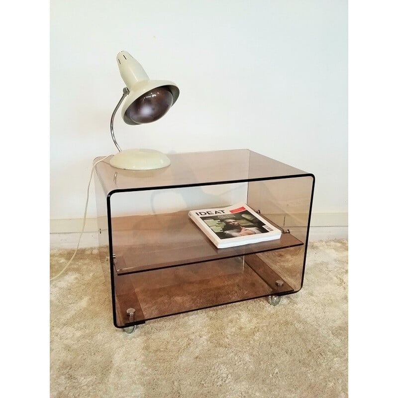 Bedside table in plexiglass by Michel Dumas for Roche Bobois - 1970s