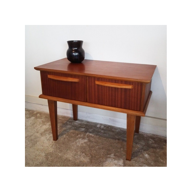 Bedside table in mahogany and beech - 1960s