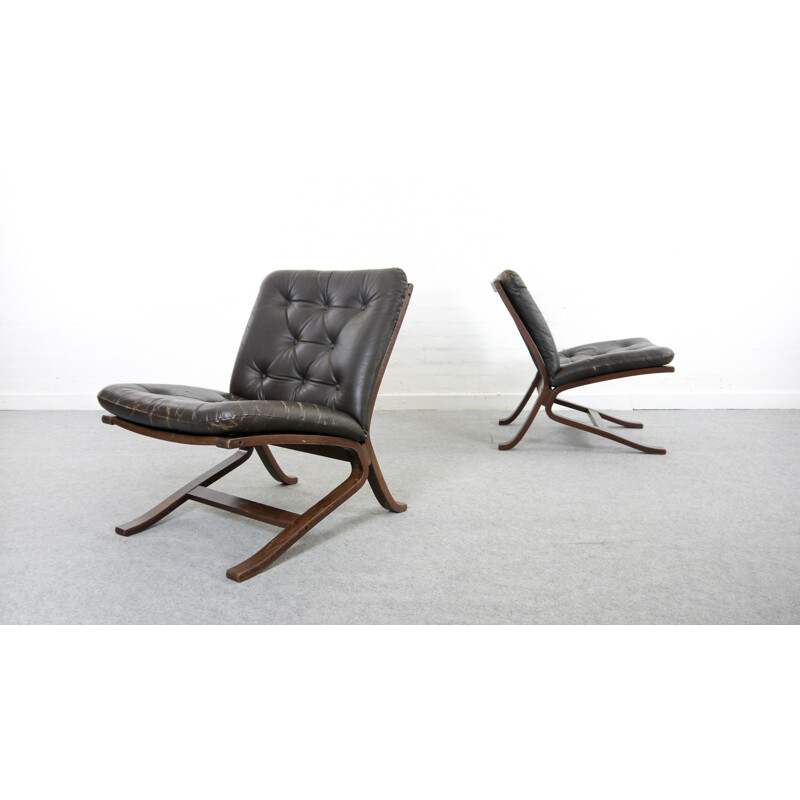 Paire de fauteuils lounge Westnofa par Ingmar Relling - 1960