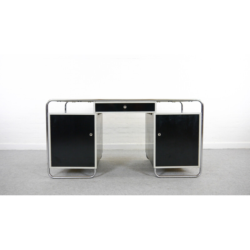 Vintage tubular steel Bauhaus desk - 1940s