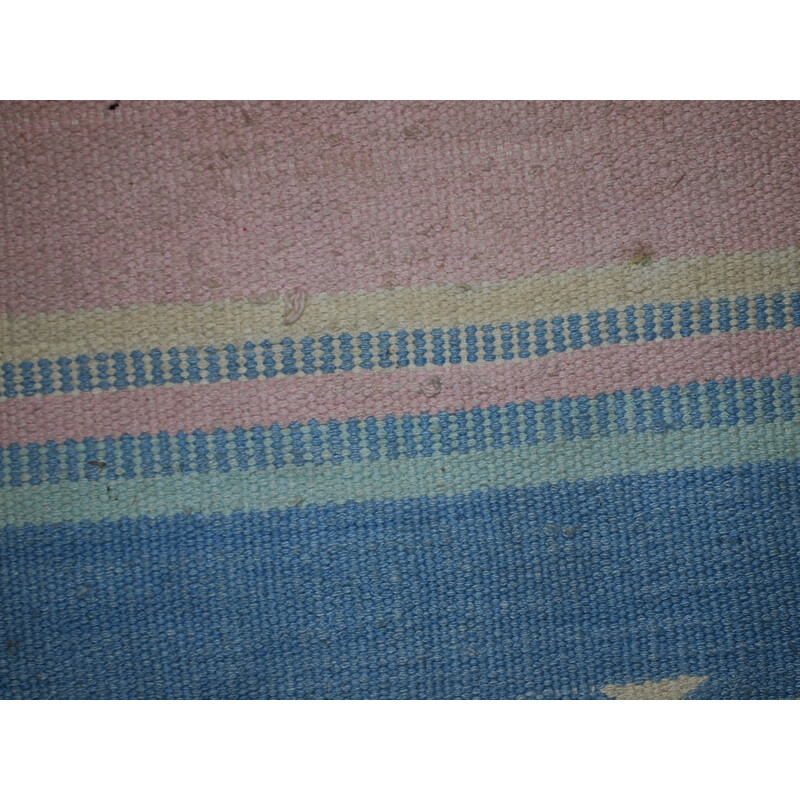 Hand made vintage Indian Dhurri kilim - 1960s