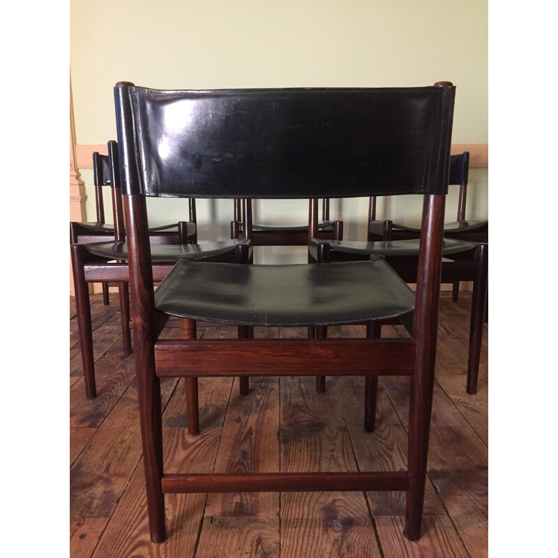 Set of 6 Mid-century Rosewood Chairs by Arne Vodder for Sibast - 1950s