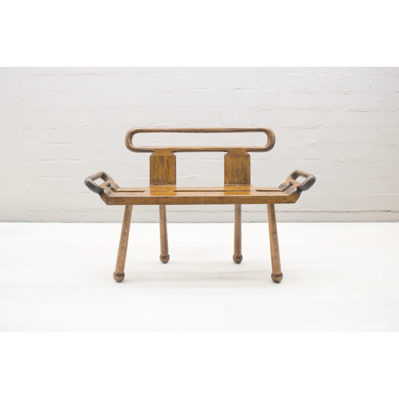 Spanish vintage wooden bench - 1960s