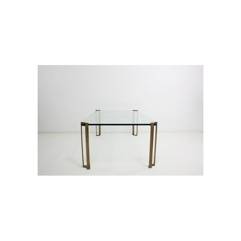 Mid-century Brass and glass coffee table by Peter Ghyczy - 1970s