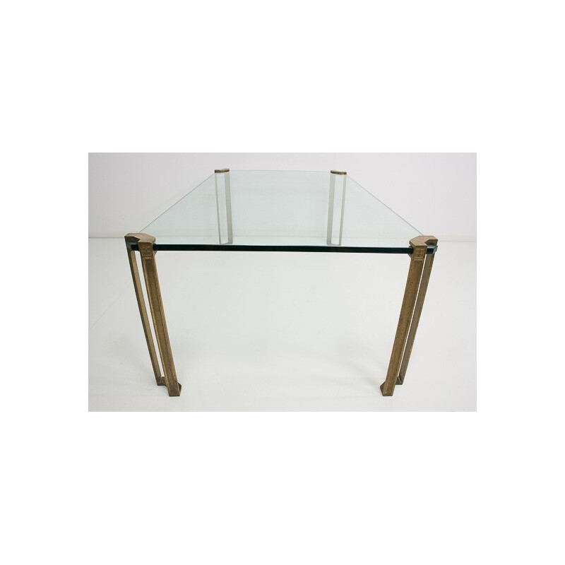 Mid-century Brass and glass coffee table by Peter Ghyczy - 1970s