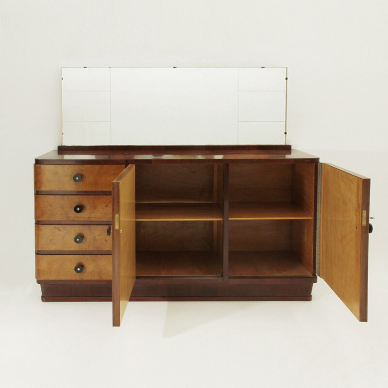 Italian mid-century sideboard with mirror top - 1930s