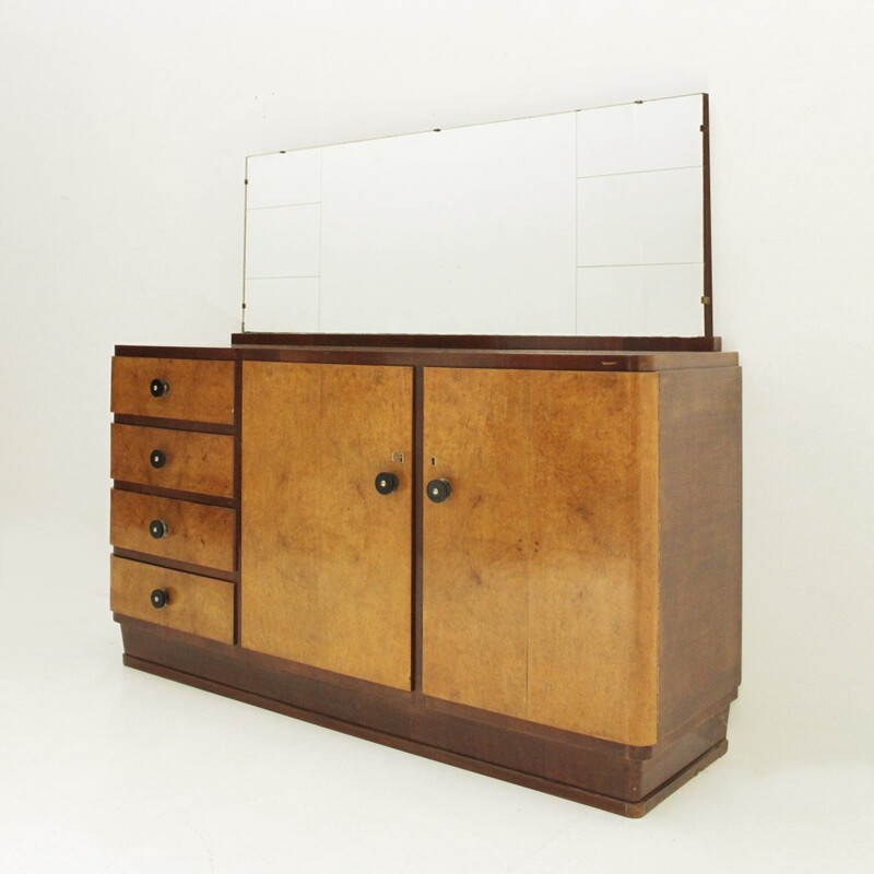 Italian mid-century sideboard with mirror top - 1930s