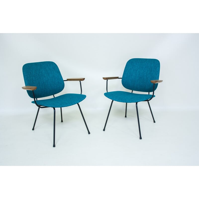 Vintage set of 2 armchairs for Kembo - 1950s