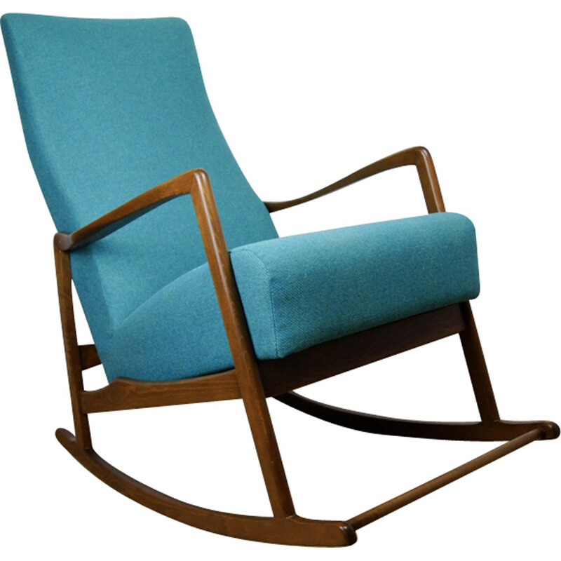 Vintage rocking chair in beech - 1960s