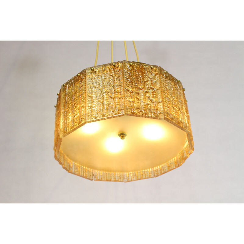 Mid-century Glass Pendant lamp by Carl Fagerlund for Orrefors - 1970s