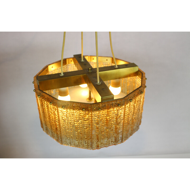 Mid-century Glass Pendant lamp by Carl Fagerlund for Orrefors - 1970s