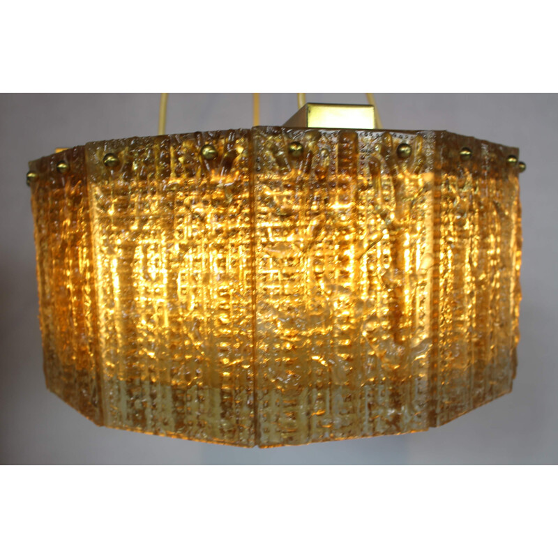 Mid-century Glass Pendant lamp by Carl Fagerlund for Orrefors - 1970s