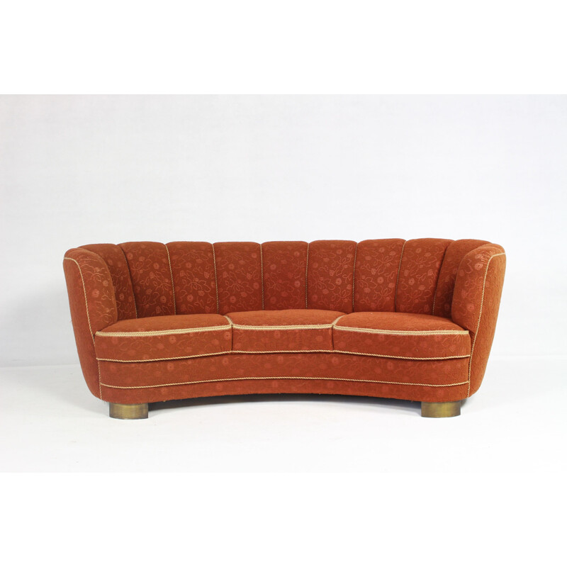 Vintage curved banana sofa - 1950s