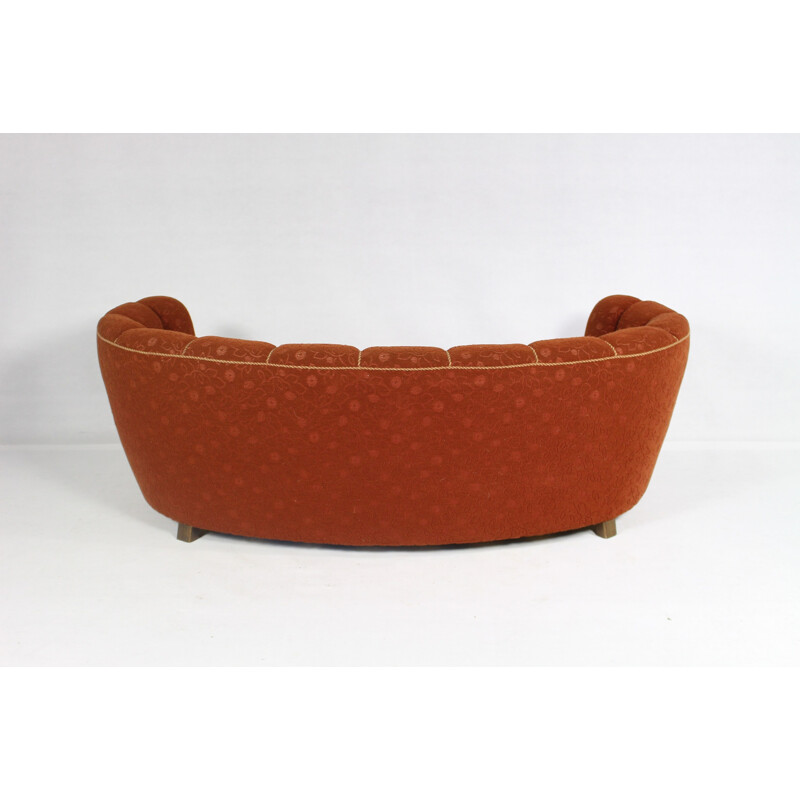 Vintage curved banana sofa - 1950s