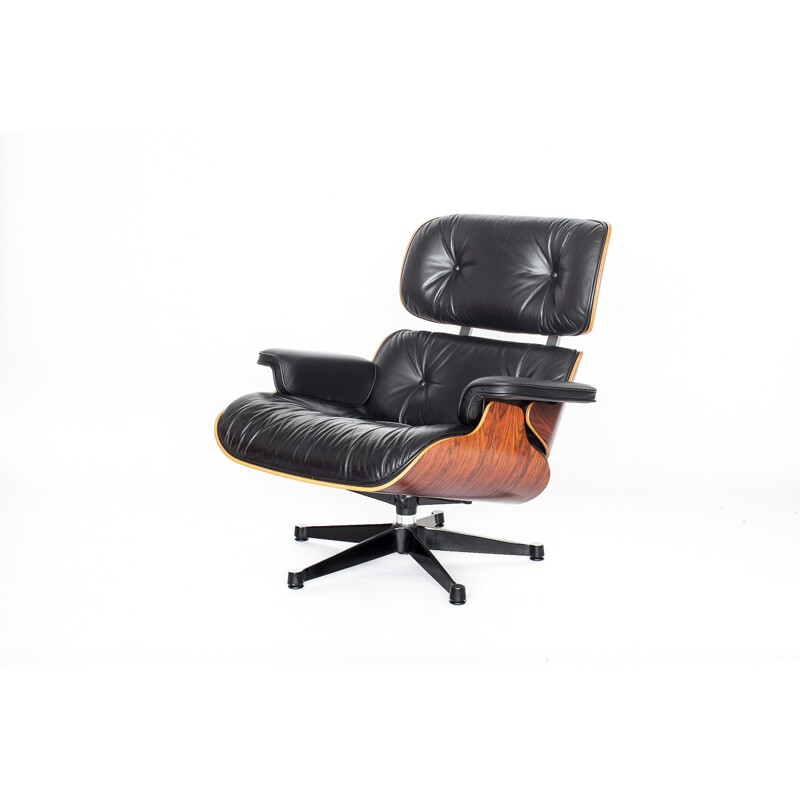 Lounge armchair in rosewood by Charles & Ray Eames for Vitra - 1970s