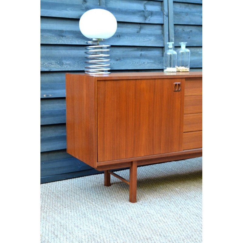 Danish teak sideboard with sliding door - 1950s