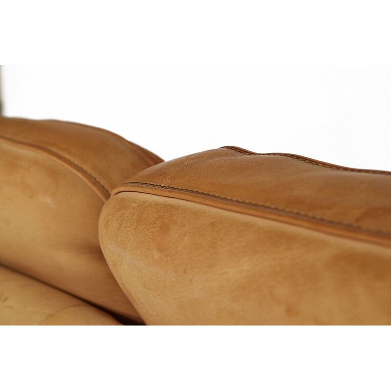 3-seater sofa in cognac leather by De Sede - 1970s